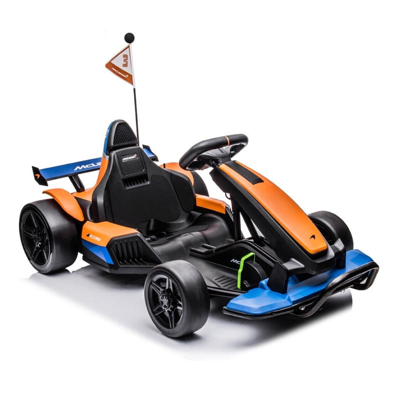 Licensed McLaren 24V Battery-Powered Kids Ride-On Go-Kart with Bluetooth and 2-Speed Modes Magic Cars 8