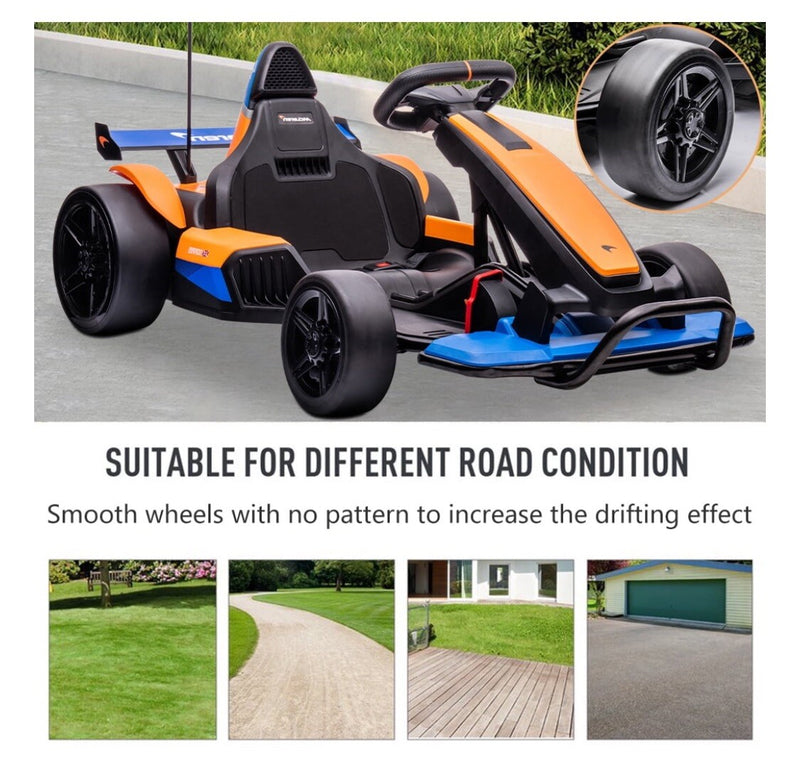 Licensed McLaren 24V Battery-Powered Kids Ride-On Go-Kart with Bluetooth and 2-Speed Modes Magic Cars Variant 0