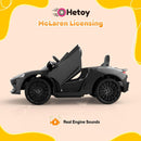 Licensed McLaren Ride-On Car with Hydraulic Doors, Remote Control, and 2 Speeds - Black Magic Cars 3