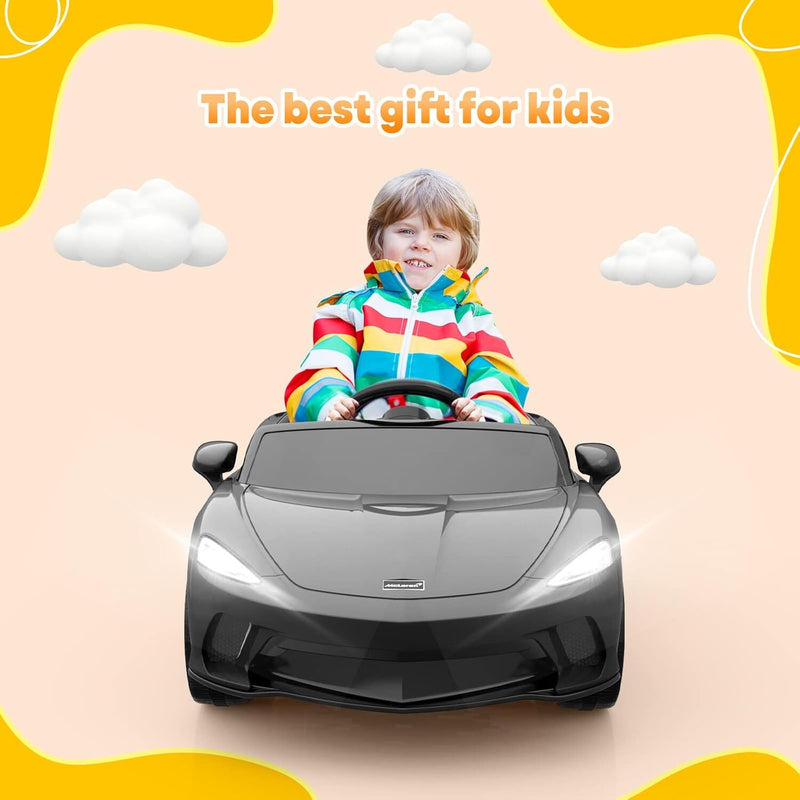 Licensed McLaren Ride-On Car with Hydraulic Doors, Remote Control, and 2 Speeds - Black Magic Cars 6