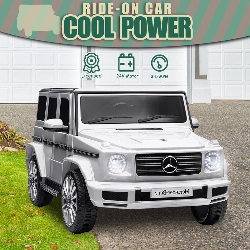 Licensed Mercedes-Benz G500 24V Battery-Powered Kids Ride-On Truck with Remote Control Magic Cars 7