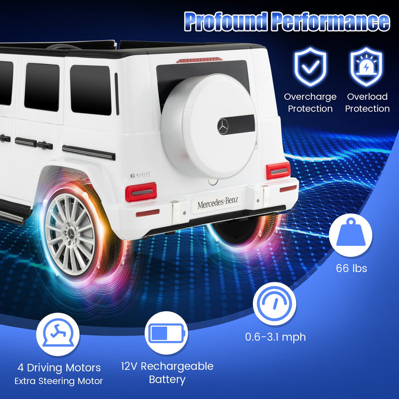 Mercedes-Benz G500 12V Battery-Powered Ride-On Truck for Kids Magic Cars 7