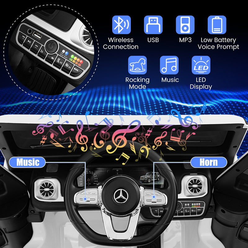 Mercedes-Benz G500 12V Battery-Powered Ride-On Truck for Kids Magic Cars 9