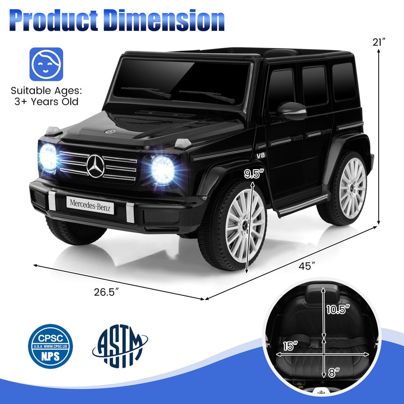 Mercedes-Benz G500 12V Battery-Powered Kids Ride-On Car Truck Magic Cars 1