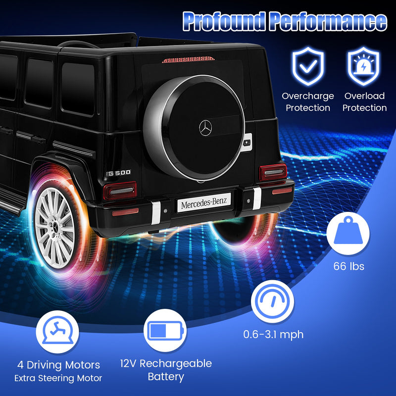 Mercedes-Benz G500 12V Battery-Powered Kids Ride-On Car Truck Magic Cars 7
