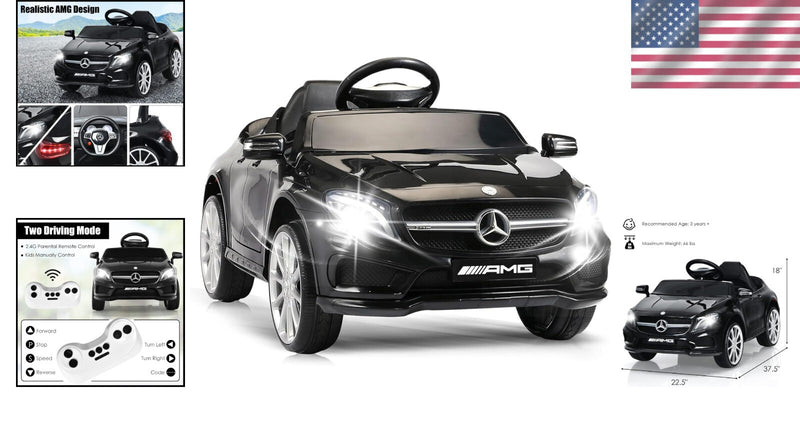 12V Electric Kids Ride-On Car with Remote Control, Black Magic Cars 1