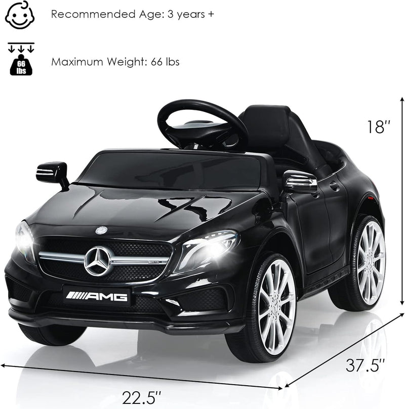 12V Electric Kids Ride-On Car with Remote Control, Black Magic Cars 3