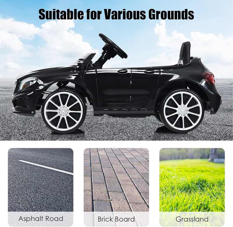 12V Electric Kids Ride-On Car with Remote Control, Black Magic Cars 9