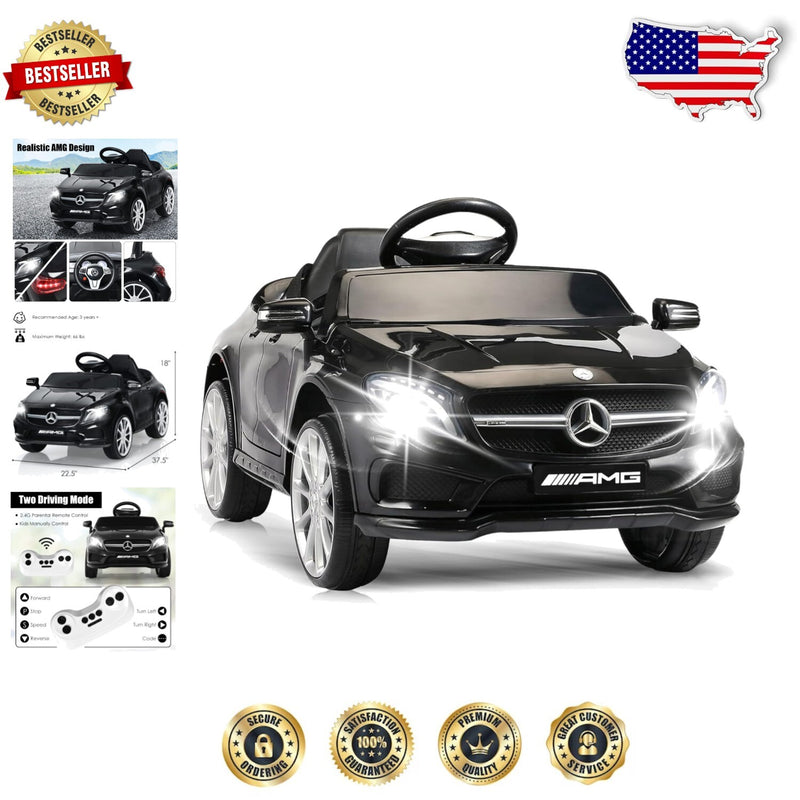 12V Electric Kids Ride-On Car with Remote Control, Black Magic Cars Variant 0