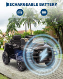 RAM 12V Electric Ride-On Truck with Remote Control, Spring Suspension, and LED Music for Kids Magic Cars 3