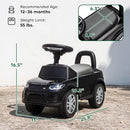Black Land Rover Style Ride-On Car for Toddlers 18-36 Months, Fun and Safe Magic Cars 3