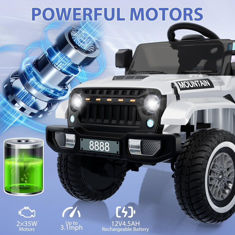 12V Electric Ride-On Truck Car for Kids with Battery and Remote Control Magic Cars 3