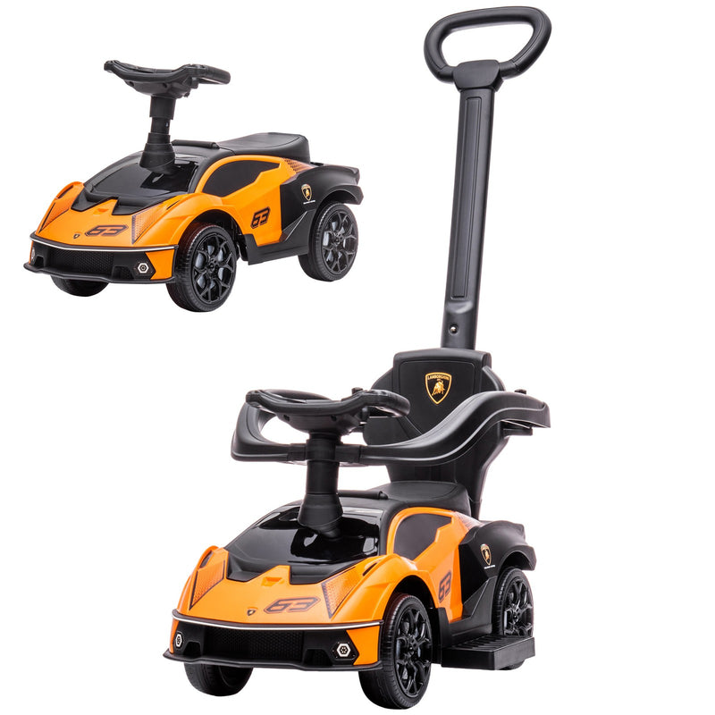 Toddler Orange Manual Push Ride-On Sliding Car Toy Magic Cars 2