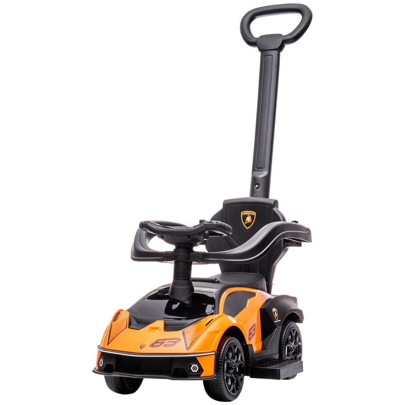Toddler Orange Manual Push Ride-On Sliding Car Toy Magic Cars 3