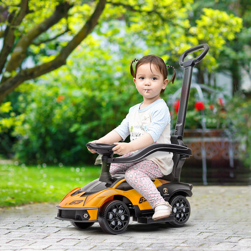 Toddler Orange Manual Push Ride-On Sliding Car Toy Magic Cars 8