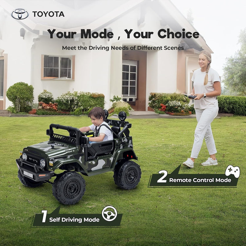 12V Licensed Toyota FJ Cruiser Electric Ride-On Truck with 7AH Battery for Toddlers Magic Cars 4
