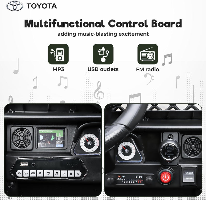 12V Licensed Toyota FJ Cruiser Electric Ride-On Truck with 7AH Battery for Toddlers Magic Cars 5