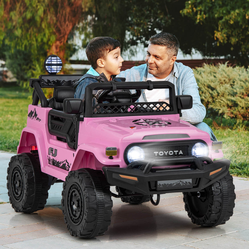 Licensed Toyota FJ Toddler 12V Battery-Powered Pink Ride-On Truck Magic Cars 2