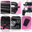Licensed Toyota FJ Toddler 12V Battery-Powered Pink Ride-On Truck Magic Cars 9