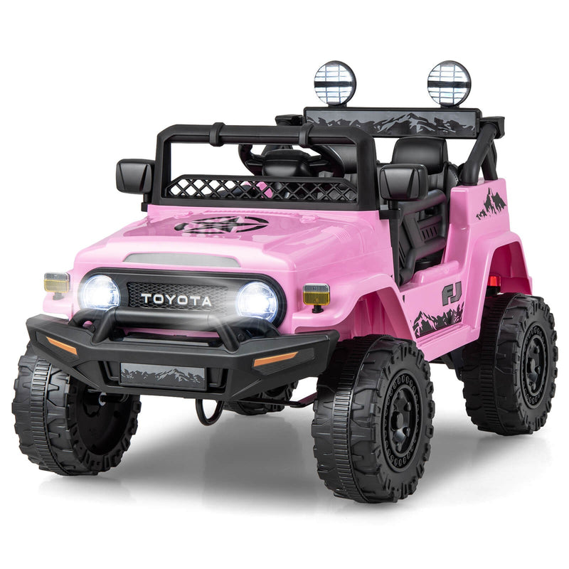 Licensed Toyota FJ Toddler 12V Battery-Powered Pink Ride-On Truck Magic Cars Variant 0