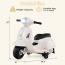 Vespa Scooter Electric Ride-On Motorcycle for Kids, 6V Magic Cars 6