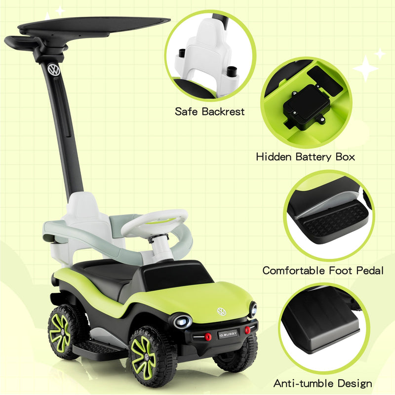 3-in-1 Kids Ride-On Push and Sliding Car with Music and Lights Magic Cars 6
