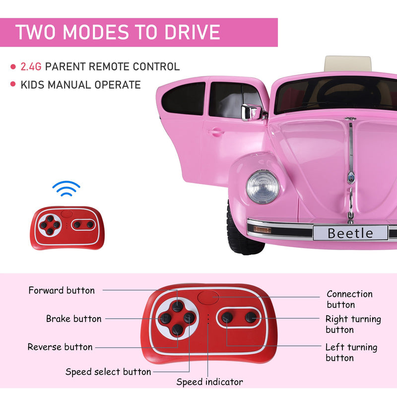 Electric 6V Battery-Powered Kids Ride-On Volkswagen Car Toy Magic Cars 6