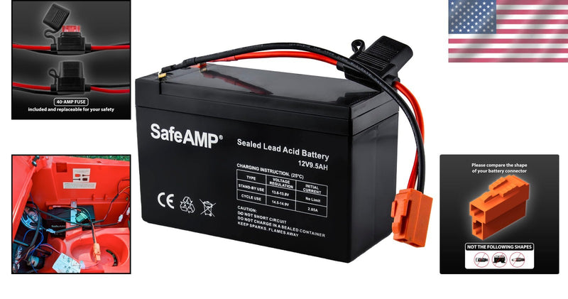 Lightweight 12 Volt Replacement Battery with Red Pin Connector for Ride-On Toys Magic Cars 1