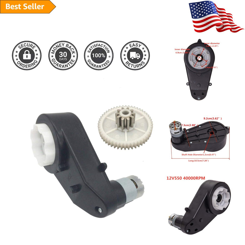 Lightweight 12V DC Motor and Gearbox for Kids' Ride-On Cars with Easy Installation Magic Cars 0