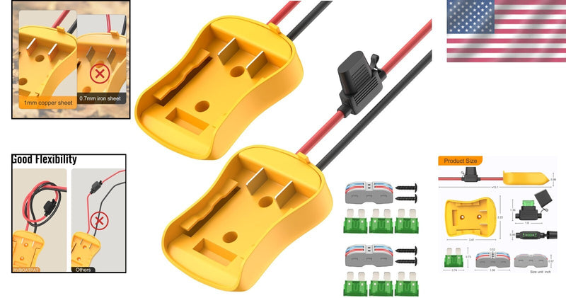 Lightweight 20V Battery Converter Kit with 30A Fuses for RC Cars and DIY Projects Magic Cars 1