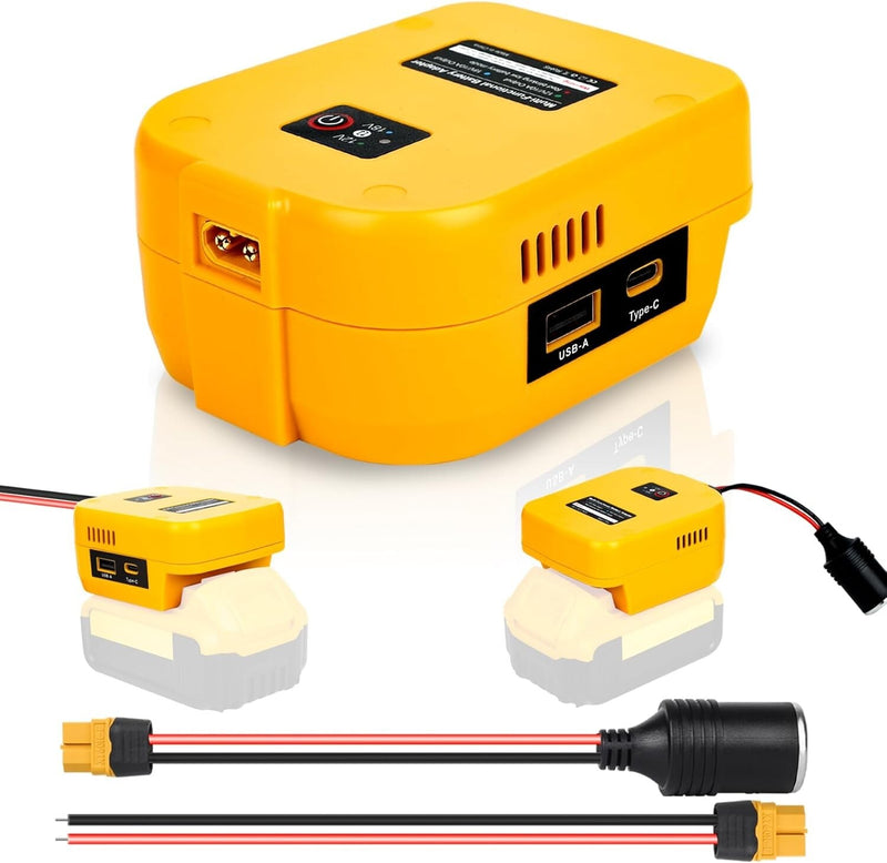 Lightweight 20V to 12V Battery Converter with Cigarette Lighter and XT60 Ports Magic Cars 2
