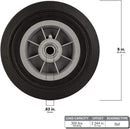 Durable 8 Inch Flat-Free Wheel for Lawn Equipment and Carts - Supports 300 lbs Magic Cars 5