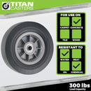 Durable 8 Inch Flat-Free Wheel for Lawn Equipment and Carts - Supports 300 lbs Magic Cars 7