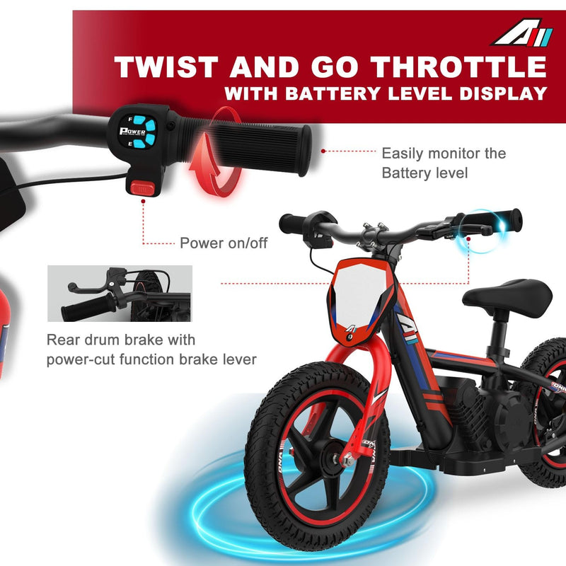 Lightweight Electric Dirt Bike for Kids with 170/340W Motor Magic Cars 1