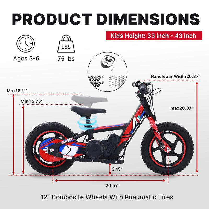 Lightweight Electric Dirt Bike for Kids with 170/340W Motor and Adjustable Speed Magic Cars 4