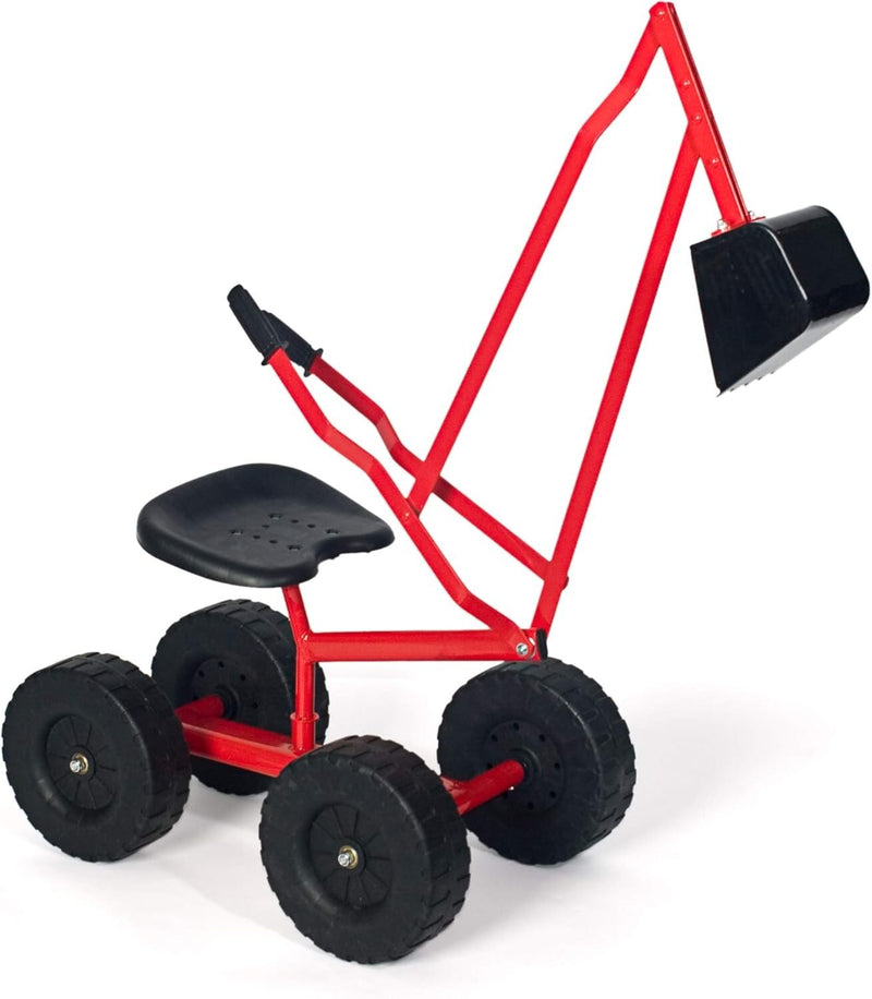 Lightweight Excavator Ride-On Toy with 8-Inch Monster Wheels for All-Terrain Use Magic Cars 2