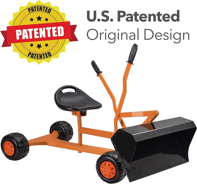 Lightweight Metal Ride-On Bulldozer Toy with Wide Shovel for Young Children Magic Cars 3