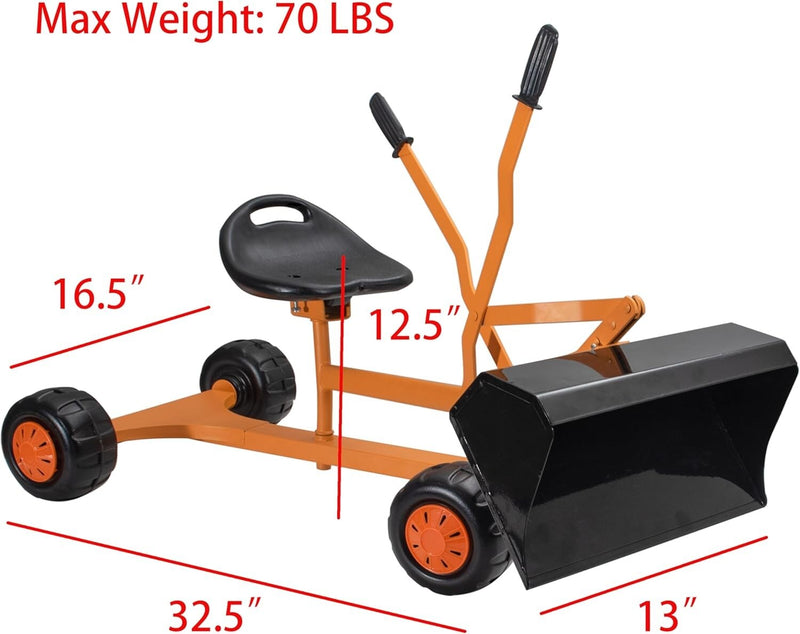 Lightweight Metal Ride-On Bulldozer Toy with Wide Shovel for Young Children Magic Cars 5