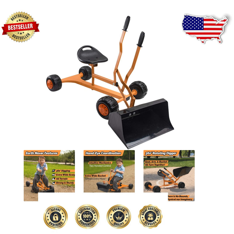 Lightweight Kids Sand Digger with 360° Rotating Seat and Extra Wide Scoop Design Magic Cars 0