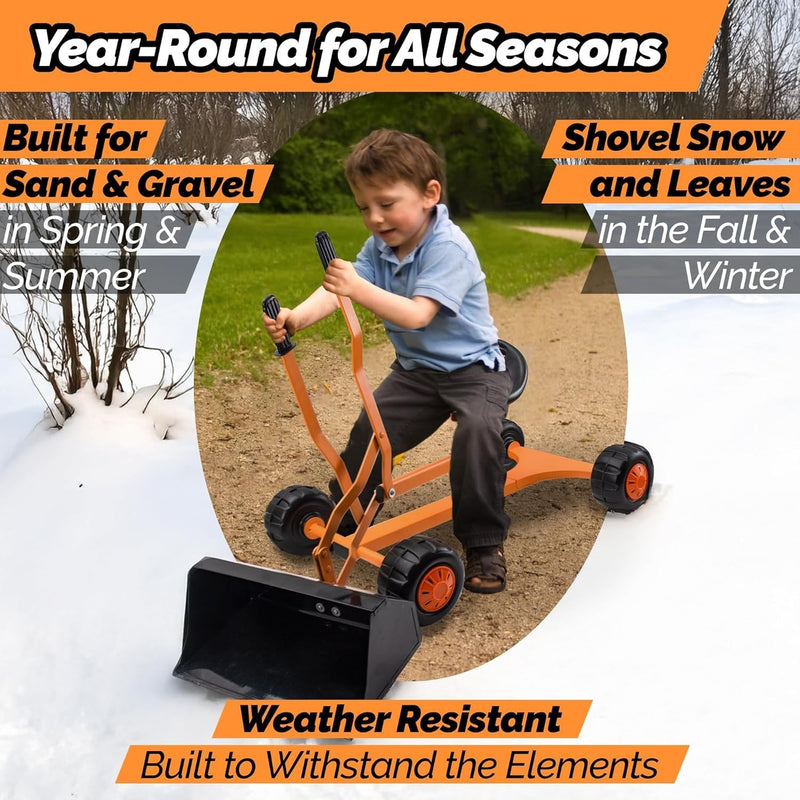 Lightweight Kids Sand Digger with 360° Rotating Seat and Extra Wide Scoop Design Magic Cars 9