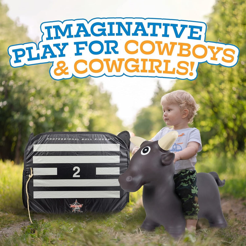 Inflatable Rodeo Bull Ride-On Toy Set for Toddlers and Kids Magic Cars 9