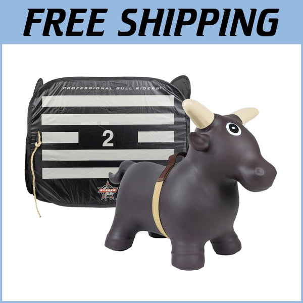 Inflatable Toddler Bull Rider with Safety Chute Toy Set
