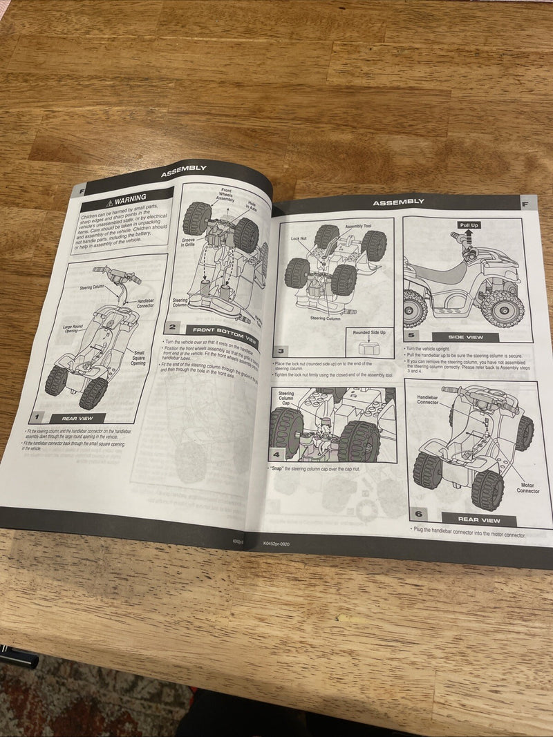 Compact Kawasaki Owner’s Manual for Power Wheels Magic Cars 2