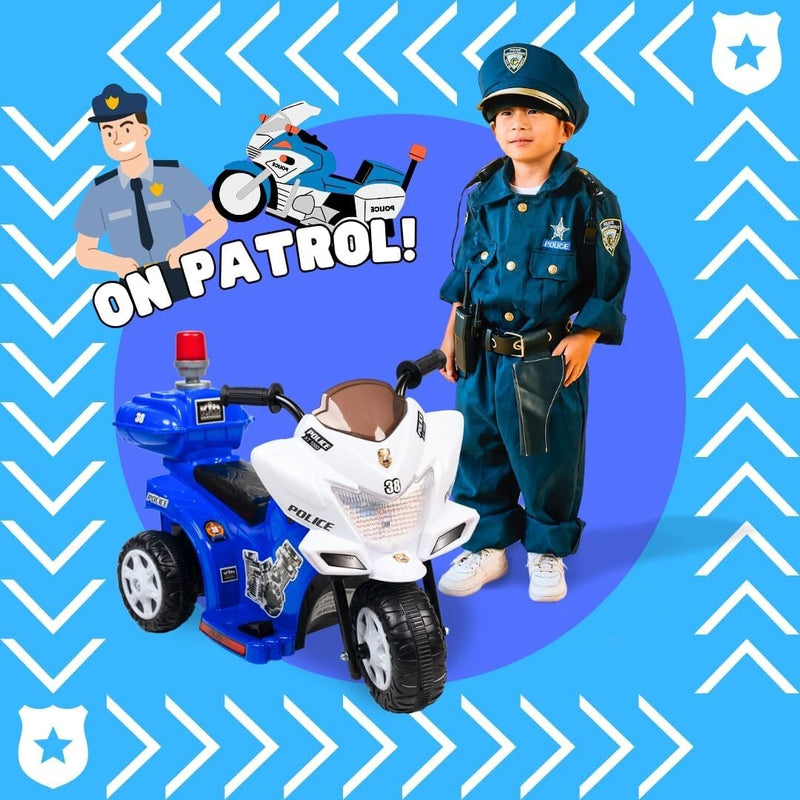 6V Rechargeable Purple and Pink Police Ride-On Toy for Toddlers Magic Cars 8