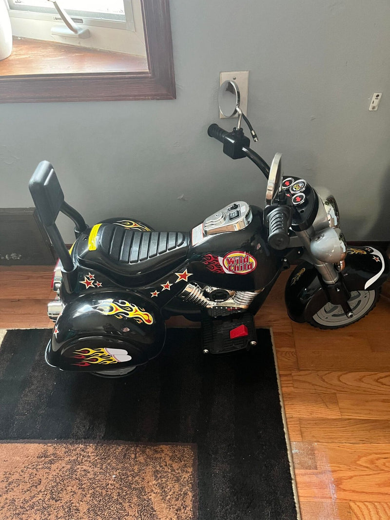 Little Rider 3-Wheel Trike Road Warrior Black Chopper Motorcycle for Ages 2-5 Years Magic Cars Variant 0