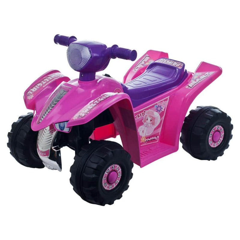 Battery-Powered Little Rider 4-Wheeler Ride-On Toy in Pink and Purple Magic Cars 0