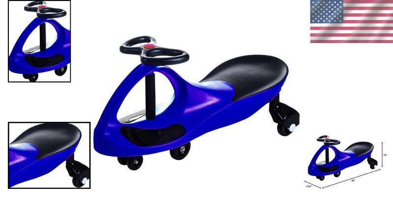 Little Rider Blue Wiggle Car - Manual Operation for Motor Skill Development, No Gears or Batteries Needed Magic Cars 1