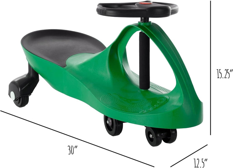 Green Wiggle Ride-On Car for Kids - Safe and Durable Indoor Outdoor Toy Magic Cars 3