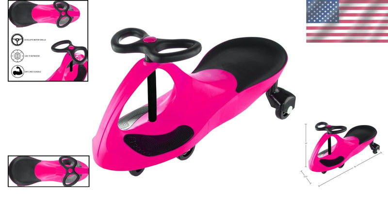 Pink Wiggle Car Battery-Free Ride-On Toy for Active Toddlers Magic Cars 1