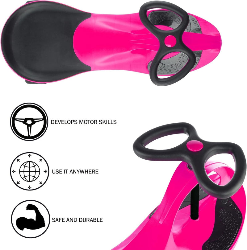 Pink Wiggle Car Battery-Free Ride-On Toy for Active Toddlers Magic Cars 4